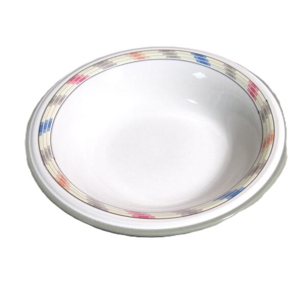 Studio Nova Cereal Soup Bowl Villager Mesa Pattern White Ceramic Vintage 1988 - Picture 1 of 2